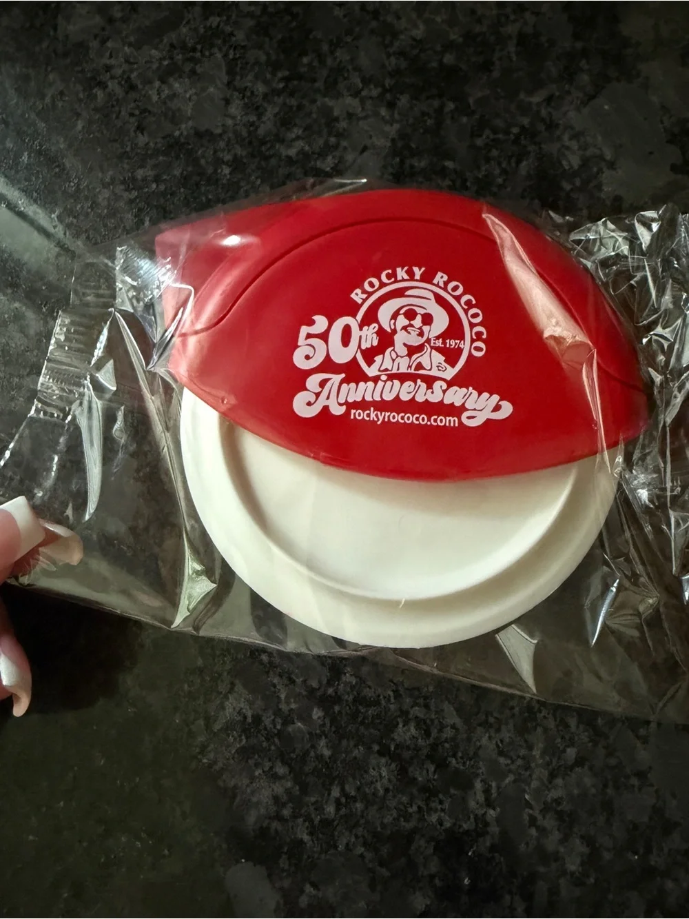 50th Anniversary Red and White Pizza Cutter/Box Cutter